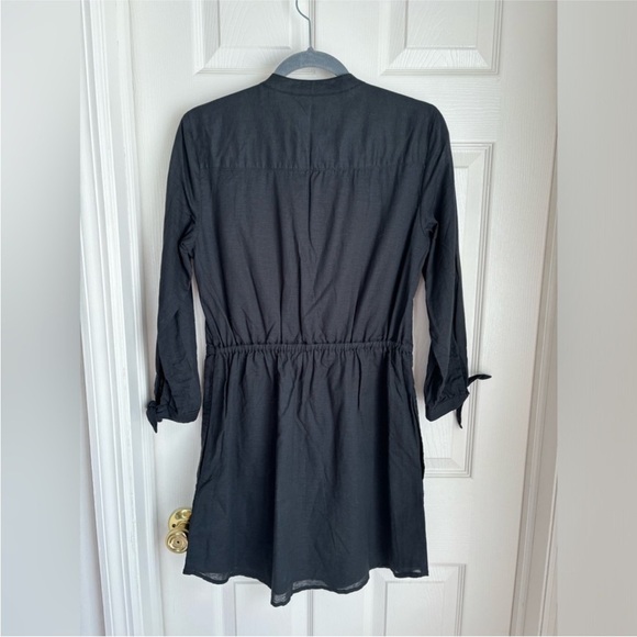 NWT New Abercrombie & Fitch Linen Blend Button Up Long Sleeve Cinch Waist Dress - Picture 7 of 16
